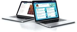 Online Education Platform Laptops PNG Image