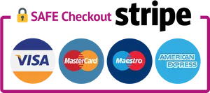 Online Payment Options Safe Checkout Stripe PNG Image