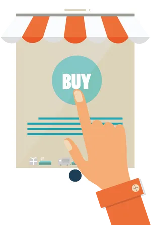 Online Purchase Click Illustration PNG Image