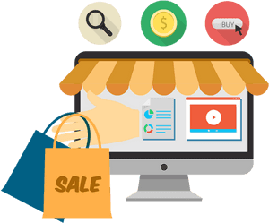 Online Shopping Concept Illustration PNG image with transparent background