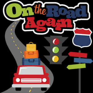 Onthe Road Again Travel Graphic PNG image with transparent background