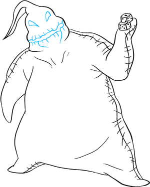 How To Draw Oogie Boogie From The Nightmare Before - Line Art, HD Png Download PNG image with transparent background