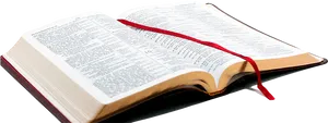 Open Biblewith Red Bookmark PNG Image