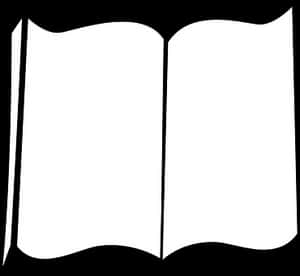 Open Blank Book Vector PNG image with transparent background