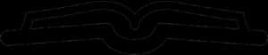 Open Book Icon Outline PNG image with transparent background