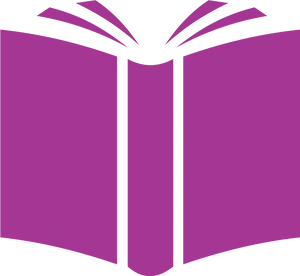 Open Book Icon Purple PNG Image