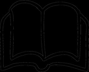 Open Book Outline Vector PNG image with transparent background