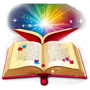 Open Book With Magic Vector Png Qvr PNG Image