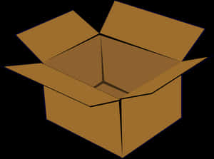 Open Cardboard Box Vector PNG with transparent background