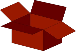 Open Cardboard Box Vector PNG Image