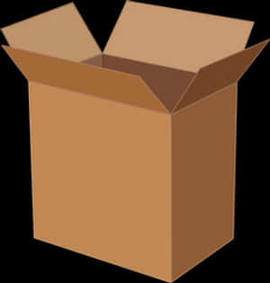 Open Cardboard Box Vector PNG with transparent background