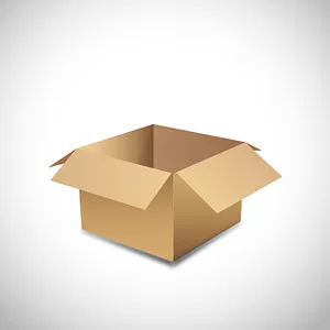 Open Cardboard Box Vector PNG Image