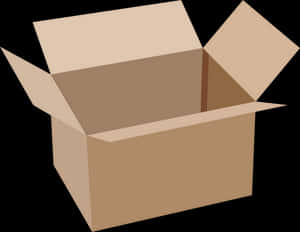 Open Cardboard Box Vector PNG with transparent background