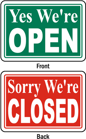 Open Closed Sign Flipside PNG
