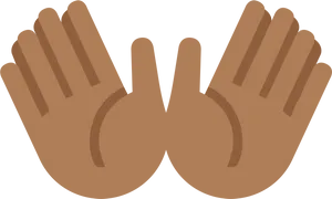 Open Hand Gesture Emoji PNG Image