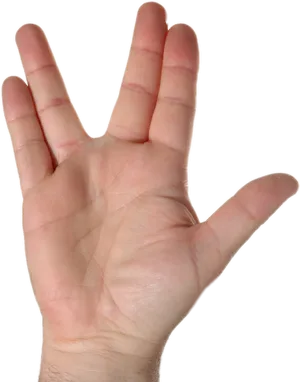 Open Hand Gesture Peace Sign PNG Image