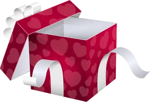 Open Heart Gift Box PNG Image