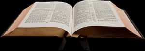 Open Holy Bibleon Black Background PNG with transparent background