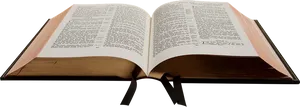 Open Holy Bibleon Black Background PNG Image