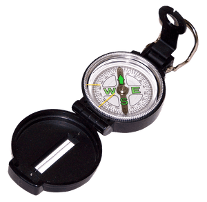 Open Lid Compasson Teal Background PNG image with transparent background
