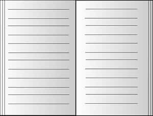 Open Notebook Blank Pages PNG image with transparent background