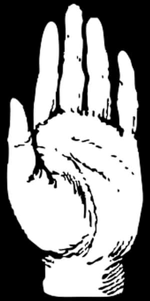 Open Palm Hand Silhouette PNG image with transparent background