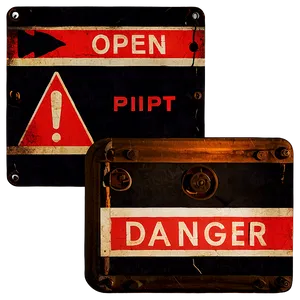 Open Pit Danger Sign Png Ajf PNG Image