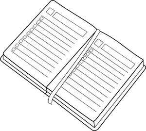 Open Planner Illustration PNG image with transparent background