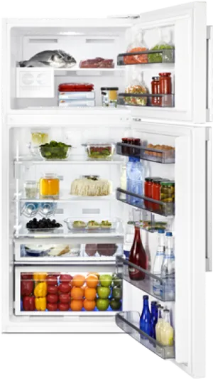 Open Refrigerator Fullof Food PNG Image