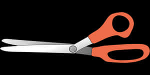 Open Scissors Black Background PNG