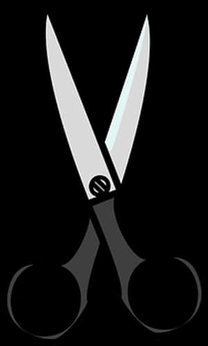 Open Scissors Vector Illustration PNG