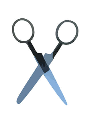 Open Scissors Vector Illustration PNG
