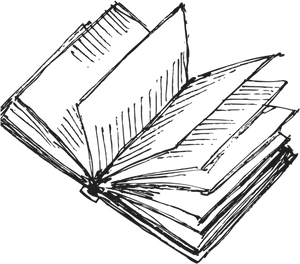 Open Sketchbook Drawing PNG Image