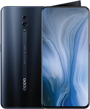 Oppo Smartphone Blue Marble Design PNG Image