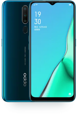 Oppo Smartphone Displayand Camera Design PNG Image