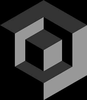 Optical Illusion Cube PNG image with transparent background