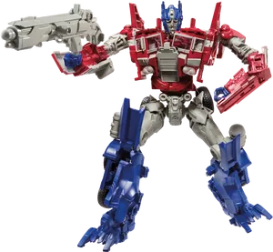 Optimus Prime Action Pose PNG Image