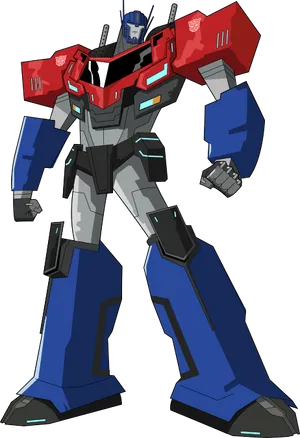 Optimus Prime Standing Pose PNG Image