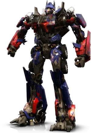 Optimus Prime Standing Pose PNG Image