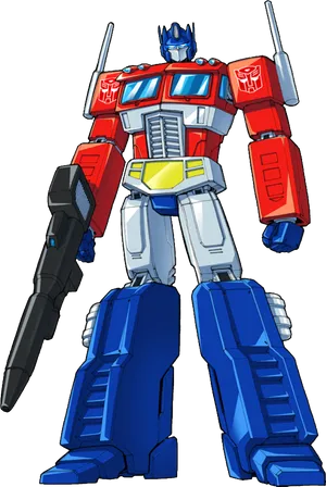 Optimus Prime Standing Pose PNG Image