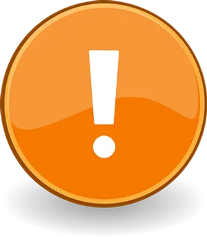 Orange Alert Exclamation Icon PNG Image