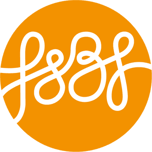 Orange Background White Logo PNG image with transparent background