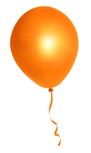 Orange Balloon Illustration PNG Image