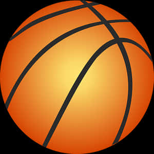 Orange Basketball Vector Illustration PNG image with transparent background