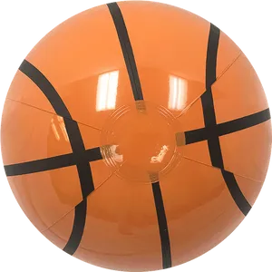 Orange Beach Ball Closeup PNG Image