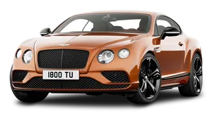 Orange Bentley Continental G T V8 PNG Image