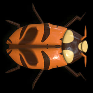 Orange Black Ladybug Illustration PNG image with transparent background