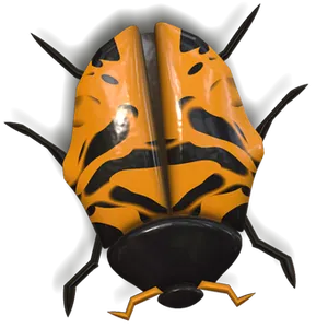 Orange Black Ladybug Illustration PNG Image