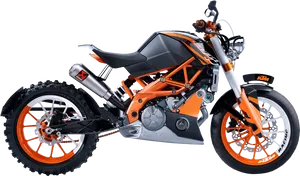 Orange Black Sport Motorcycle H D PNG Image