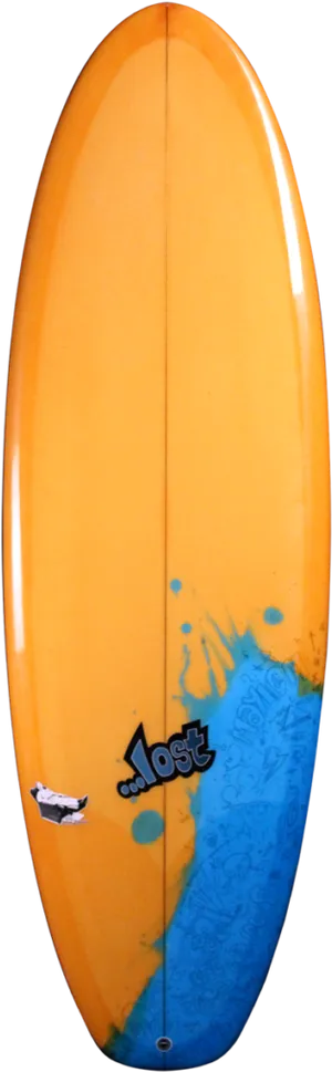 Orange Blue Lost Surfboard PNG Image